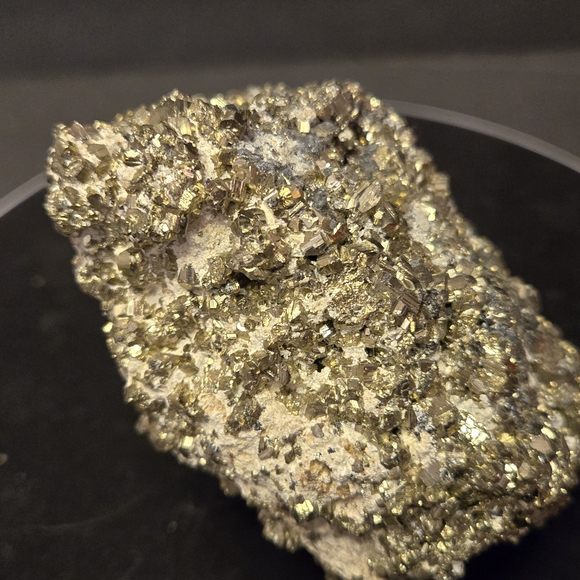 Raw Pyrite Cluster 3.75" Peru Pyrite Crystal Cubes In Matrix 512.5g SEE VIDEO - Picture 1 of 17